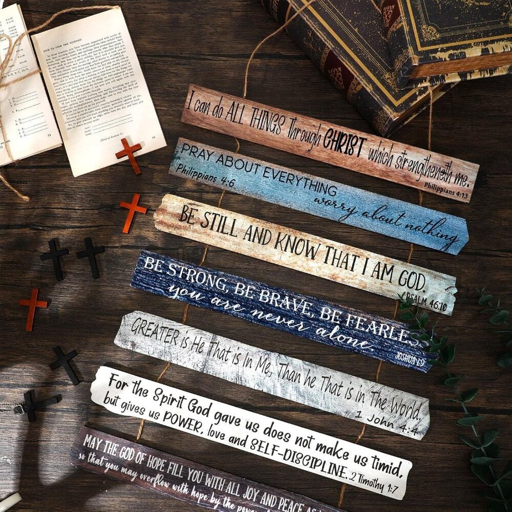 Grandparents Day Gifts for Church Christian Wall Art Office Inspirational Wooden - Picture 4 of 7